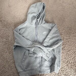 Nike Heather Gray Full-Zip Hoodie